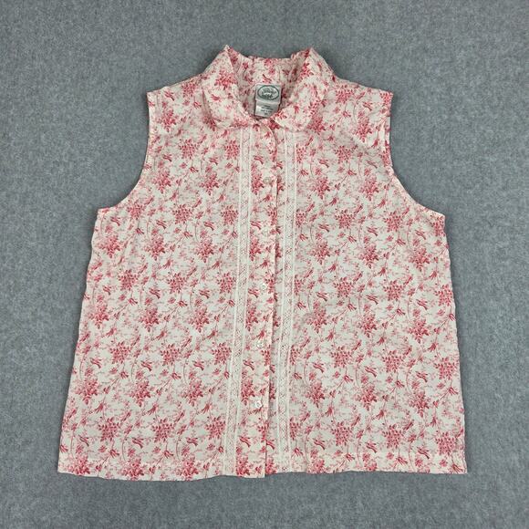 Laura Ashley Medium Sleeveless Floral 2 piece Pajama Set - Picture 2 of 16